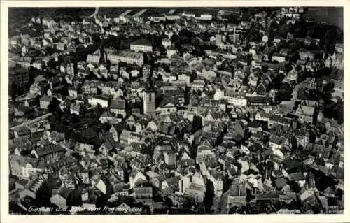Ak Gießen an der Lahn Hessen, Luftaufnahme von  Stadtansicht,  Architektur
