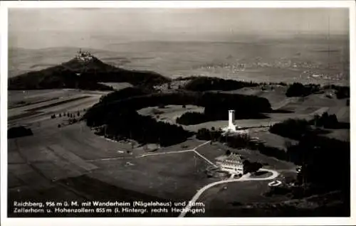 Ak Onstmettingen Albstadt in Württemberg, Hoher Raichberg, Fliegeraufnahme