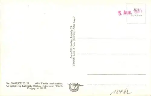 Ak Jüterbog in Brandenburg, Luftaufnahme von  viele Häuser, ländliche Umgebung