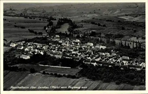 Ak Heuchelheim in der Pfalz, Fliegeraufnahme