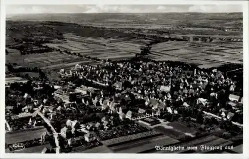 Ak Bönnigheim in Württemberg, Luftaufnahme von  Felder, Häuser, Stadtansicht