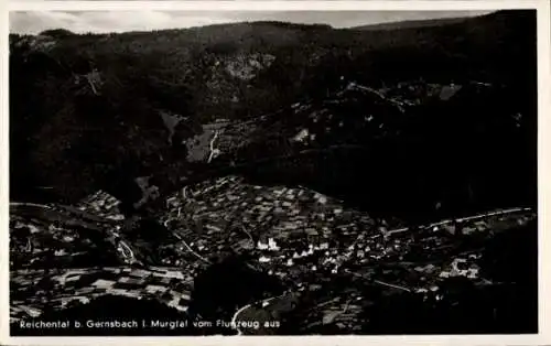 Ak Reichental Gernsbach im Murgtal Schwarzwald, Luftaufnahme von Reichental, Gernsbach, Murgtal, 