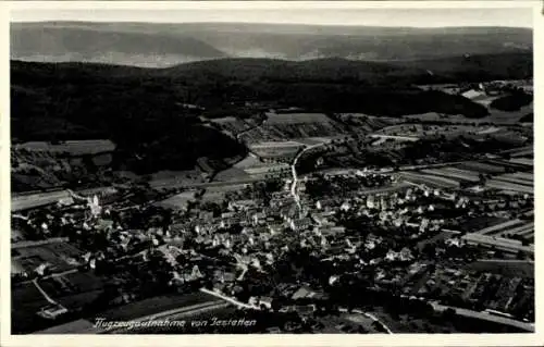 Ak Jestetten in Baden, Flugzeugaufnahme, Luftaufnahme, Ländliche Aussicht