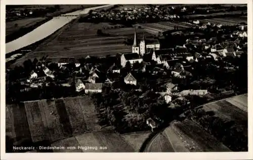 Ak Neckarelz Mosbach am Odenwald, Luftaufnahme