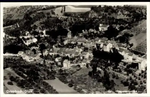 Ak Grumbach am Glan Landkreis Kusel Pfalz, Fliegeraufnahme