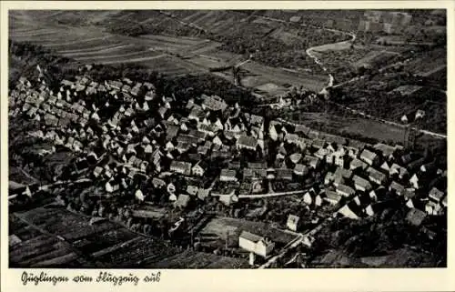 Ak Güglingen in Württemberg, Luftaufnahme