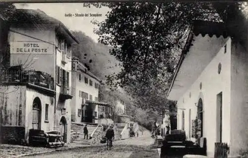 Ak Iselle Trasquera Piemonte, Strada del Semplone, Hotel de la Poste