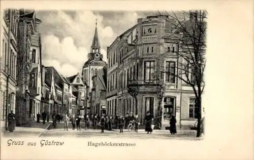 Ak Güstrow in Mecklenburg, Hageböckerstraße