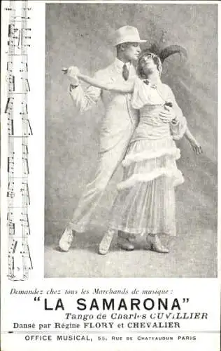 CPA La Samarona, Tango de Charles Cuvillier, Dans par Regine Flory et Chevalier