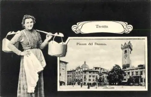 Passepartout Ak Trento Trient Südtirol, Piazza del Duomo