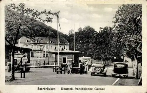 Ak Saarbrücken im Saarland, Deutsch-französische Grenze