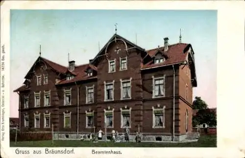 Ak Bräunsdorf Limbach Oberfrohna Sachsen, Beamtenhaus
