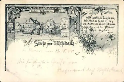 Ak Meßbach Messbach Dörzbach an der Jagst Württemberg, Ruderls Restaurant