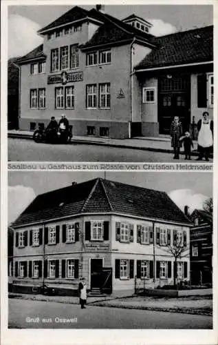 Ak Oßweil Ossweil Ludwigsburg in Württemberg, Saalbau Gasthaus zum Rössle