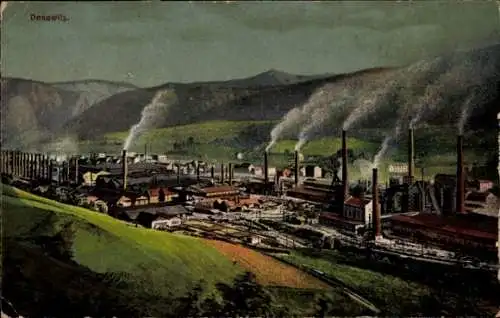 Ak Donawitz Leoben Steiermark, Stahlfabriken