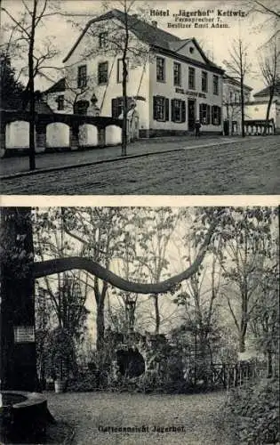 Ak Kettwig Essen im Ruhrgebiet, Hotel Jägerhof, Garten, Inh. Emil Adam