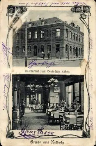Ak Kettwig Essen im Ruhrgebiet, Restaurant zum Deutschen Kaiser, Innenansicht