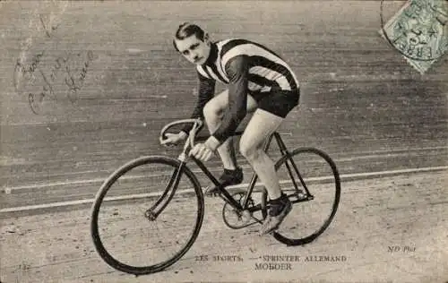 Ak Radrennfahrer Moeder, deutscher Sprinter