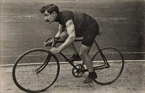Ak Radrennfahrer Gentel, französischer Sprinter