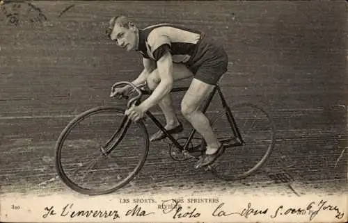 Ak Radrennfahrer Rivière, französischer Sprinter