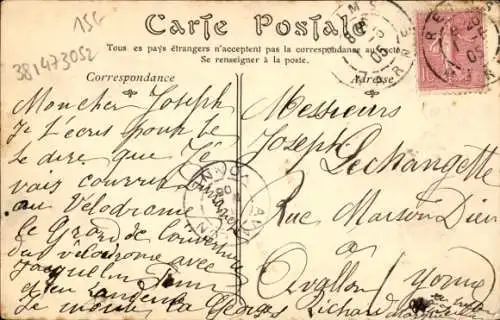 Ak Radrennfahrer Rivière, französischer Sprinter