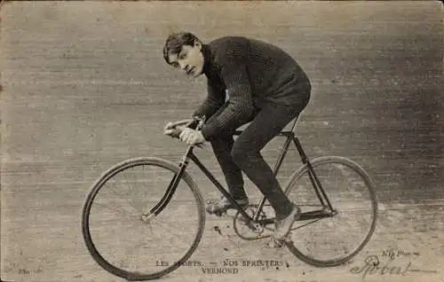 Ak Radrennfahrer Vermond, französischer Sprinter