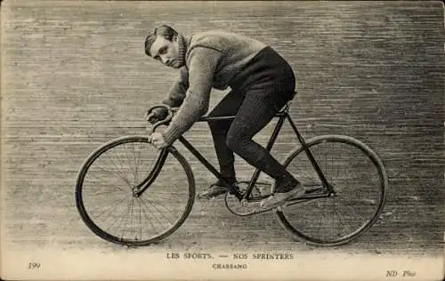 Ak Radrennfahrer Chassang, französischer Sprinter