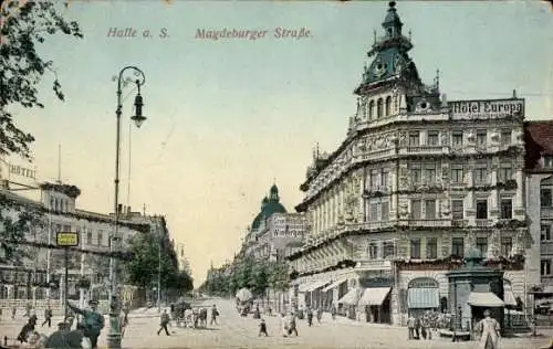 Ak Halle an der Saale, Magdeburger Straße, Hotel Europa
