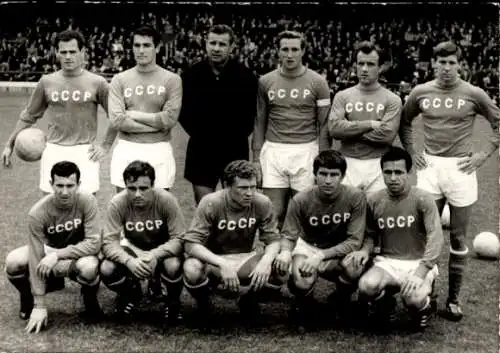 Foto Ak UdSSR, Fußballmannschaft, Torhüter Lew Jaschin