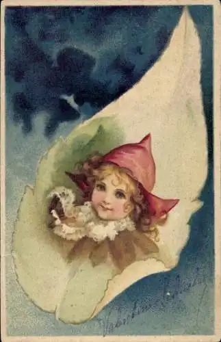 Künstler Ak Mädchen, Portrait