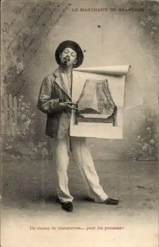 Ak Le Marchand de Gravures