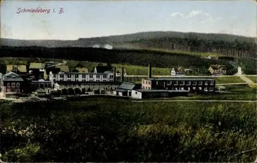Ak Kowary Schmiedeberg im Riesengebirge Niederschlesien, Teilansicht, Gebäude