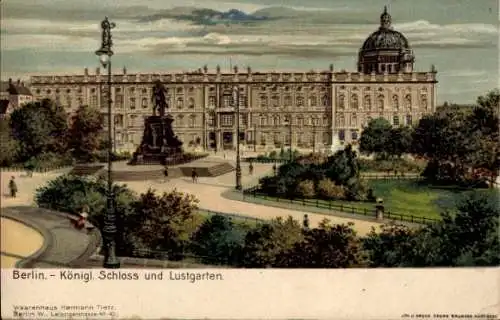 Litho Berlin, Königliches Schloss, Lustgarten