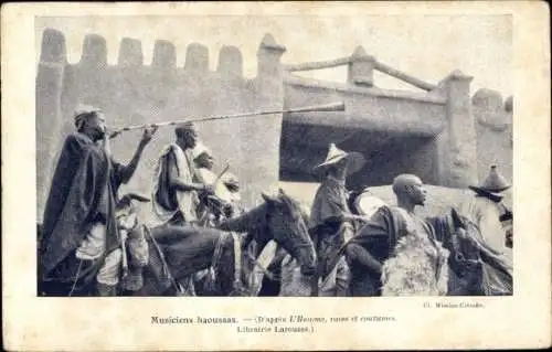 Ak Musiciens haoussas, Afrikaner, Pferde, Musikinstrumente