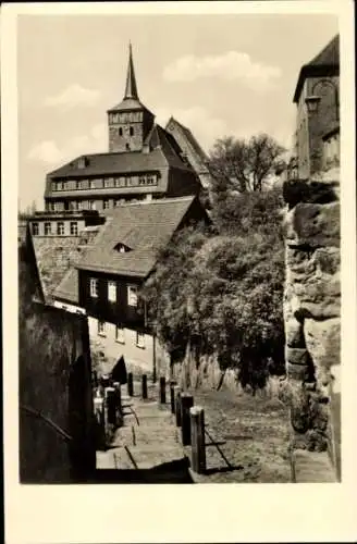 Ak Bautzen in der Oberlausitz, Fischerpforte, Michaeliskirche,  Architektur, Fotografie