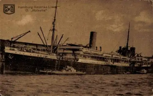 Ak HAPAG Dampfer Holsatia, Passagierschiff