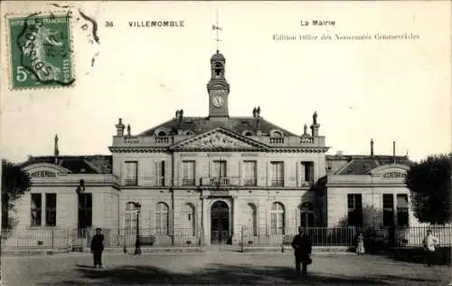 Ak Villemomble Seine Saint Denis, Mairie von   Architektur, postalische Stempel, Briefmarke