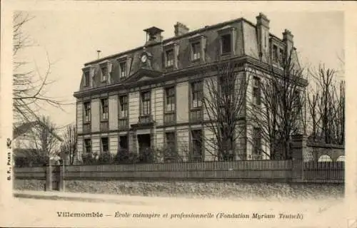 Ak Villemomble Seine Saint Denis, École ménagère et professionnelle
