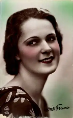 Ak Miss France, Frauenportrait, Lächeln