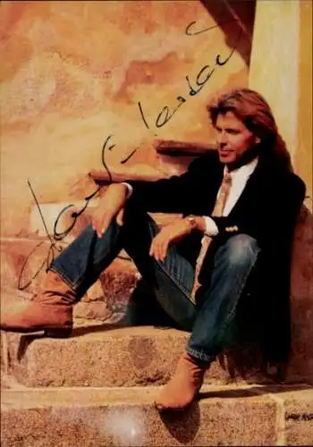 Autogrammkarte Skirennläufer und Sänger Hansi Hinterseer, Portrait