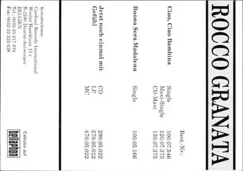 Foto Sänger Rocco Granata, Autogramm