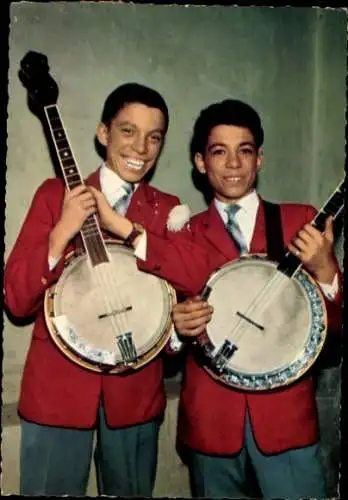 Ak Schauspieler Jan und Kjeld, Portrait, Banjos