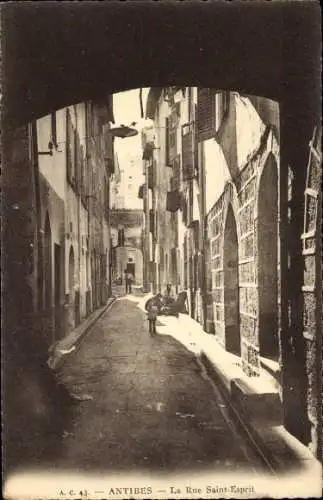 Ak Antibes Alpes Maritimes, Rue Saint-Esprit