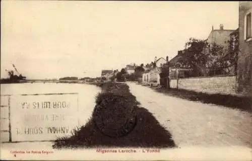 Ak Laroche Migennes Yonne, Weg, Häuser