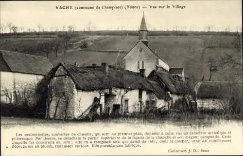 Ak Vachy Yonne, Vue sur le Village
