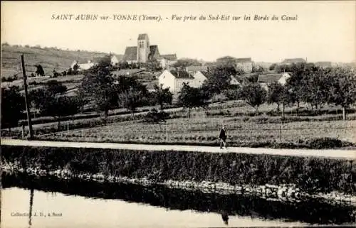 Ak Saint Aubin sur Yonne, Teilansicht, Kanal