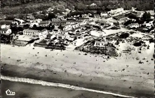 Ak Les Conches Longeville sur Mer Vendée, Strand, Luftaufnahme