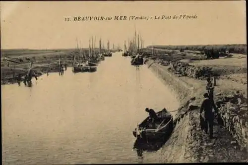 Ak Beauvoir sur Mer Vendée, Port de l'Epoids