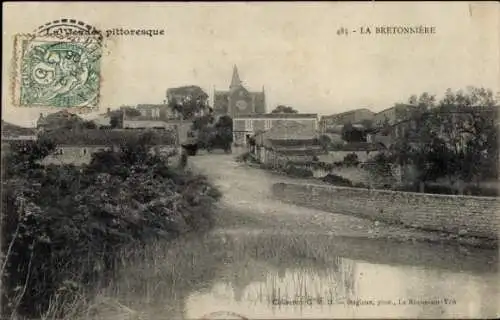 Ak La Bretonniere Vendee, Blick auf den Ort