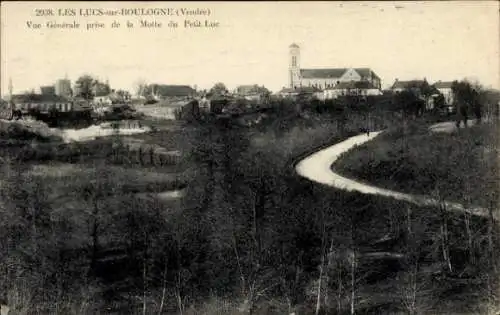 Ak Les Lucs sur Boulogne Vendee, Vue generale prise de la Motte du Petit Luc